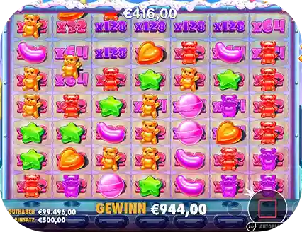 Sugar Rush Super Scatter Gewinn Beispiel Slot Gameplay