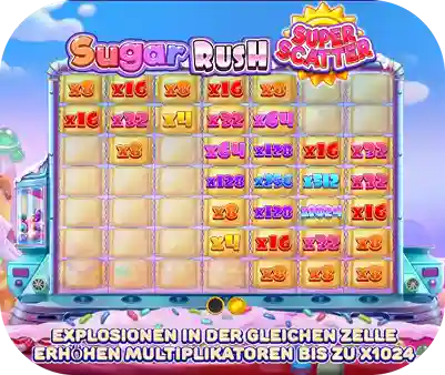 Sugar Rush Super Scatter Multiplikatoren Feature bis x1024